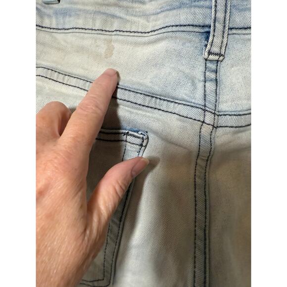 Denim City Patchwork Jeans Waist 34 Y2K Grunge Animal Print Distressed - Picture 6 of 12